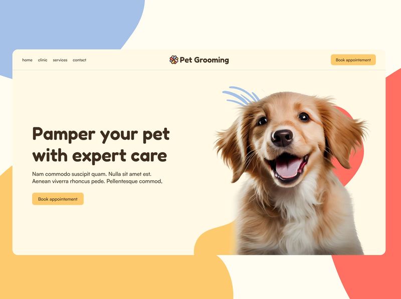 Pet Grooming Pet Salon Template for flow